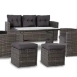Meble Ogrodowe KARA Zestaw Technorattan 7-osobowy