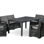 Zestaw Mebli Ogrodowych NAPOLI MINI 6 Rattan Antracyt